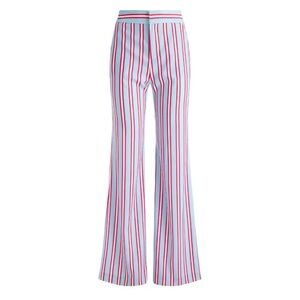 Alice and Olivia Flared Women's Pants in Light Blue and Red